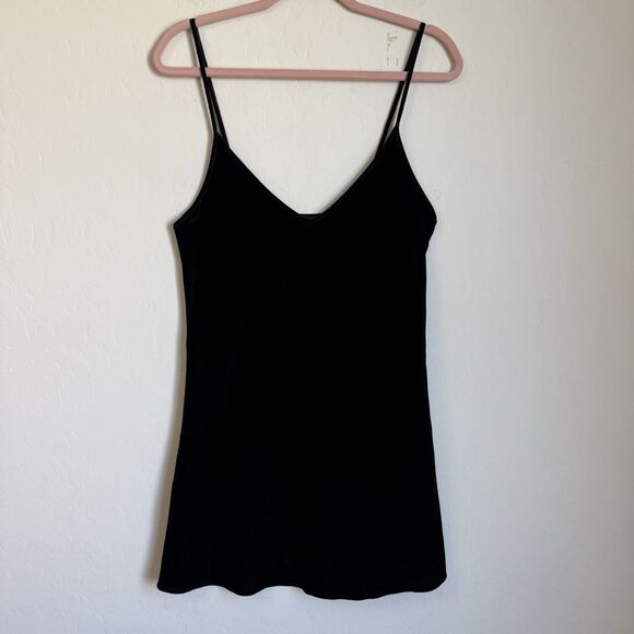 Brandy Melville Womens Whimsy Goth Velvet Sleeveless Mini Dress Black Fall Witch - Picture 2 of 14